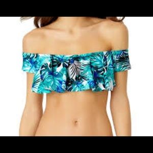 No boundaries off the shoulders bathing suit top